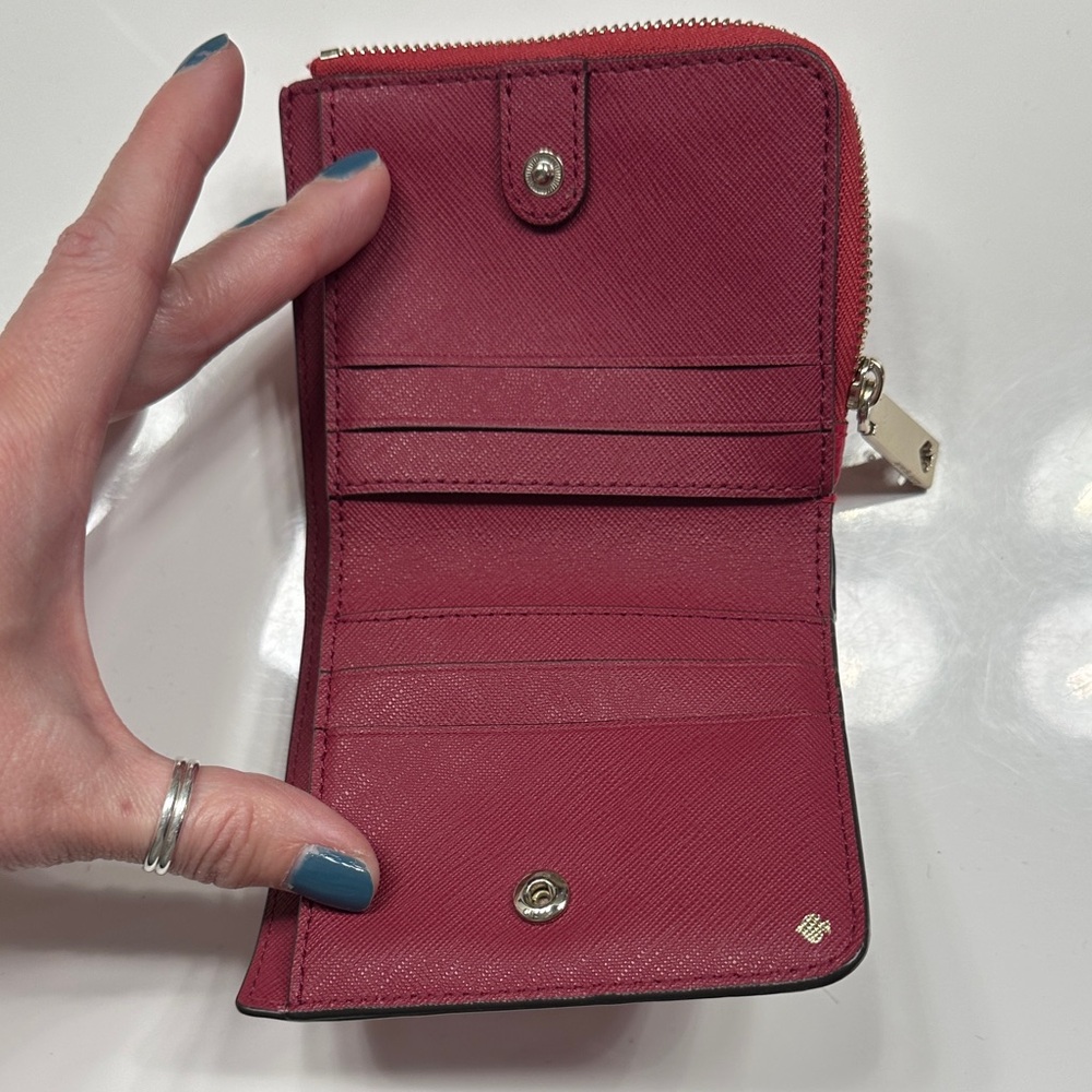 Kate Spade Cherry Red Leather Wallet - Picture 3 of 4